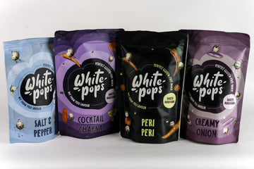 White Pops Crunchy, Healthy, Tasty Mixed Flavored Baked Makhana Combo Fox Nut (4 x 35 g)