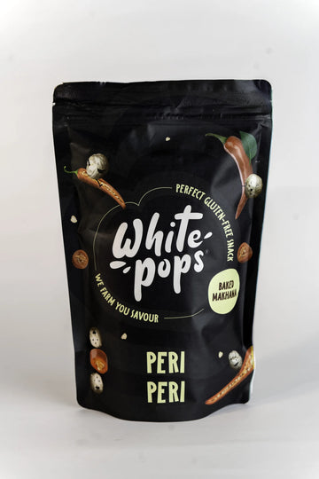 White Pops Crunchy, Healthy, Tasty Peri-Peri Flavored Baked Makhana Fox Nut (35 g)