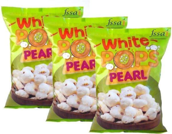 White Pops Pearl Makhana, Foxnuts Gorgon nut, Vegan, Healthy Diet Snacks Fox Nut Fox Nut (5 x 250 g) - Image 8