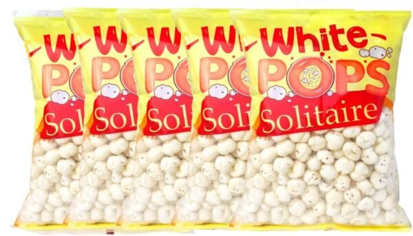 White Pops Gems Makhana Gluten Free Vegan Snacks Gorgon nut Fox Nut Fox Nut (5 x 250 g) - Image 4