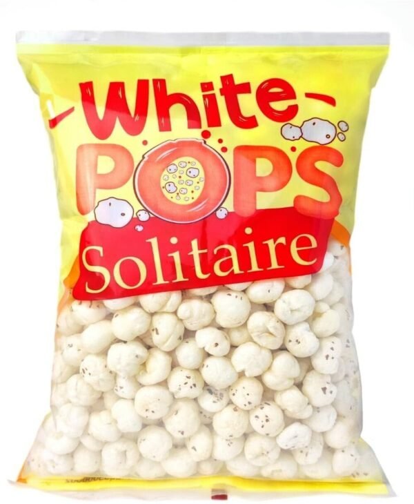 White Pops Solitaire Makhana Foxnut Vegan, Gluten Free, Healthy Diet Snacks Fox Nut Fox Nut (3 x 250g)
