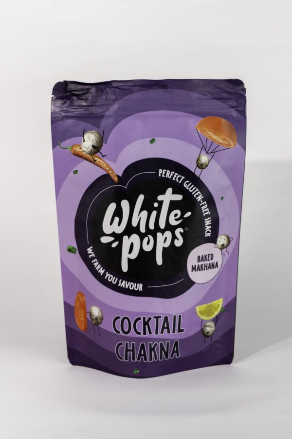 White Pops Crunchy, Healthy, Tasty Mixed Flavored Baked Makhana Combo Fox Nut (4 x 35 g) - Image 2