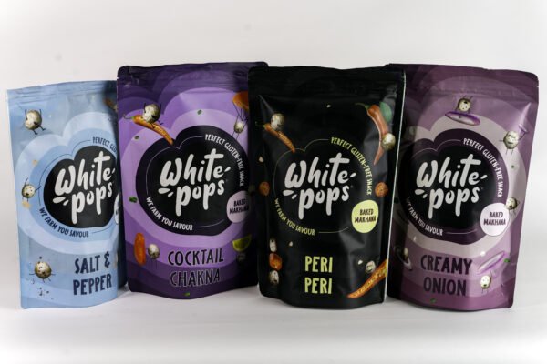 White Pops Crunchy, Healthy, Tasty Mixed Flavored Baked Makhana Combo Fox Nut (4 x 35 g) - Image 4