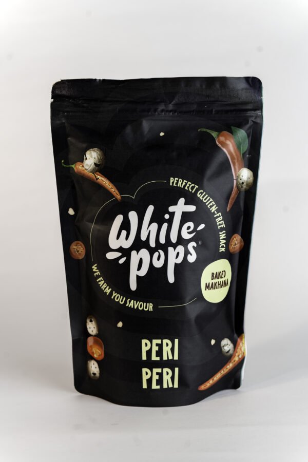 White Pops Crunchy, Healthy, Tasty Peri-Peri Flavored Baked Makhana Fox Nut (35 g)