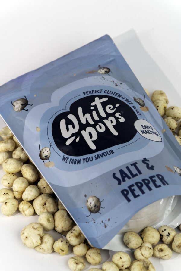White Pops Crunchy, Healthy, Tasty Salt-Pepper Flavored Baked Makhana Combo Fox Nut (2 x 35 g) - Image 3
