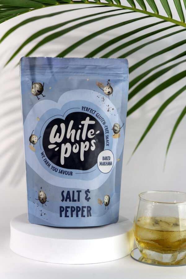 White Pops Crunchy, Healthy, Tasty Salt-Pepper Flavored Baked Makhana Fox Nut (35 g) - Image 5
