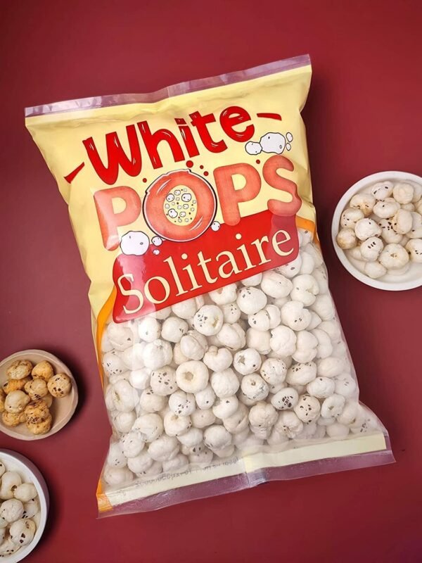 White Pops Solitaire Makhana Vegan, Healthy Diet, Immunity Booster Snacks Fox Nut (250 g) - Image 5