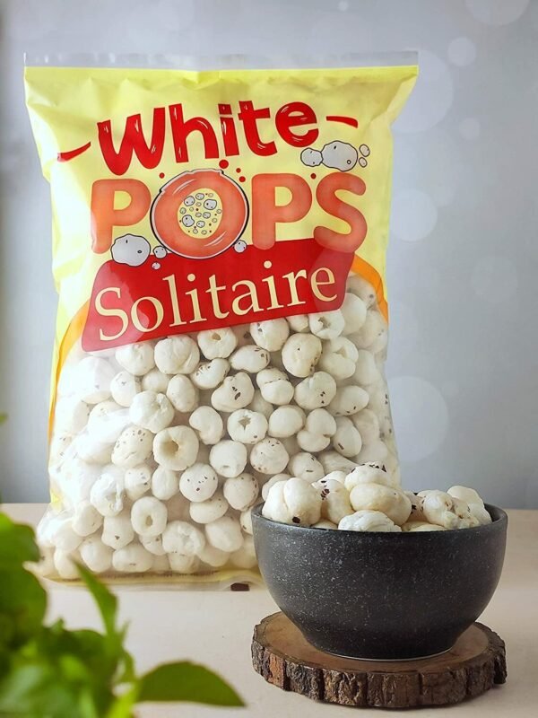 White Pops Solitaire Makhana Vegan, Healthy Diet, Immunity Booster Snacks Fox Nut (250 g) - Image 6