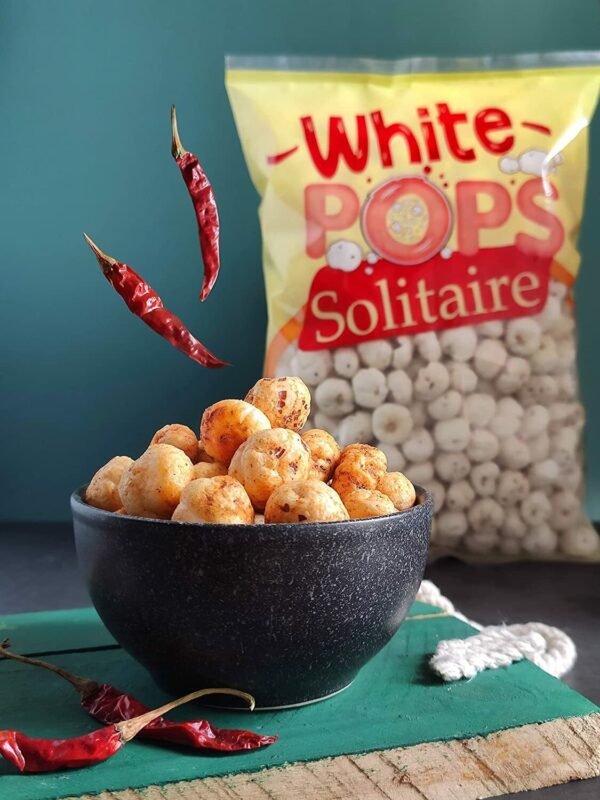 White Pops Solitaire Makhana Vegan, Healthy Diet, Immunity Booster Snacks Fox Nut (250 g) - Image 7