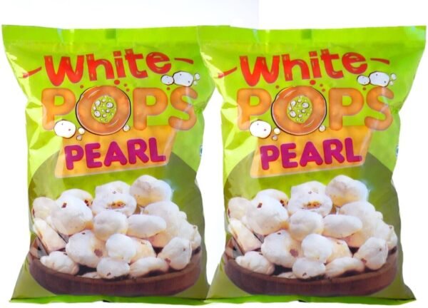 White Pops Pearl Makhana, Foxnuts Gorgon nut, Vegan, Healthy Diet Snacks Fox Nut Fox Nut (5 x 250 g) - Image 2
